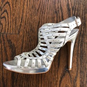 Silver, Jessica Simpson Heels, size 7